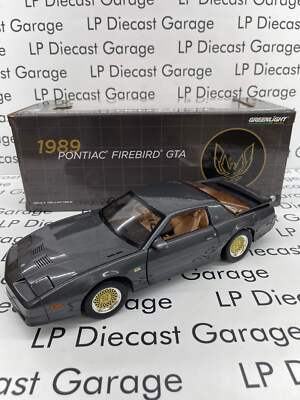 GREENLIGHT 1989 Pontiac Firebird GTA Grey w/ Tan Interior 1:18