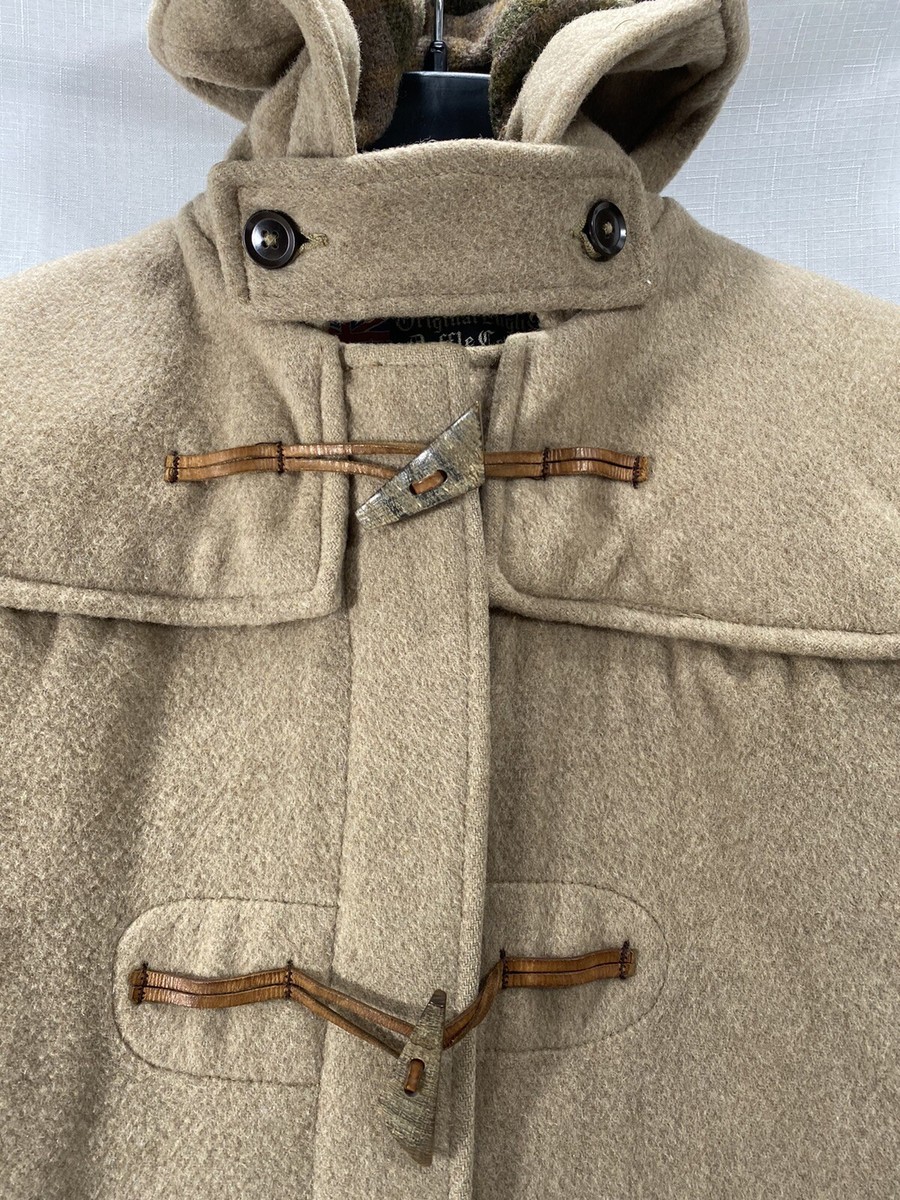 Vintage 70's Gloverall Original English Duffle Coat Camel Brown