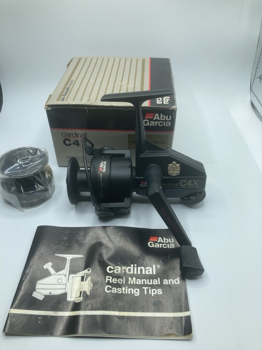 Vintage Abu Garcia Cardinal C4X Spinning Reel. W/ Box & Spare