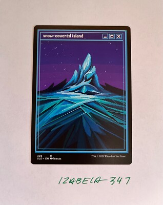 MTG Snow-Covered Island #326 PixelSnowLands.jpg NON-FOIL Secret