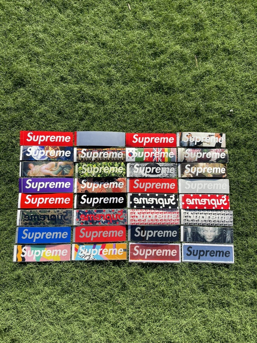 32 Unique AUTHENTIC Supreme Box Logo Stickers, 1 Of Each NEW *RARE