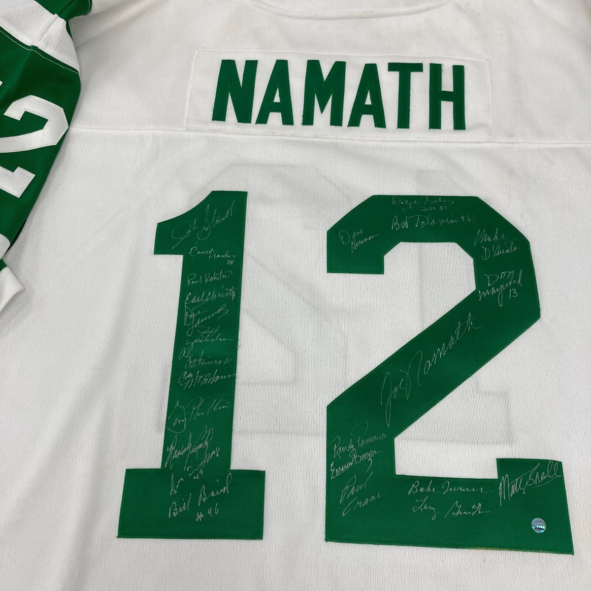 1969 New York Jets Super Bowl Champs Team Signed Jersey Joe Namath