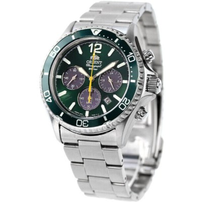 ORIENT Mako RN-TX0204E Chronograph Sapphire Crystal Solar Watch