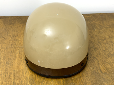 Vintage 1960s Bell TopTex Police Half Helmet Brown Motorcycle