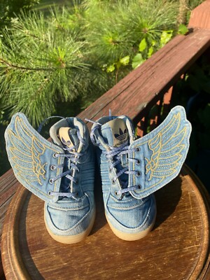 BABY SIZES 6.5K Adidas Jeremy Scott DENIM WINGS V24622 Authentic