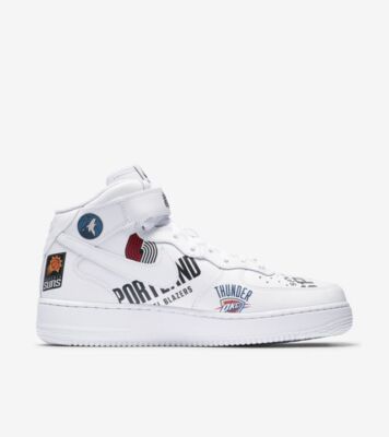 Supreme × NBA × Nike Air Force 1 Mid '07 white AQ8017-100 Men's