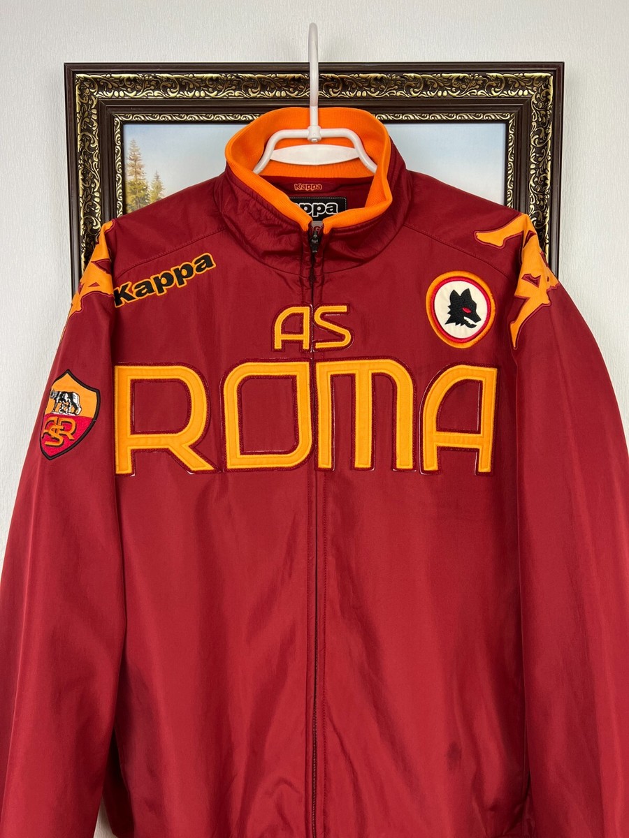 Vintage Kappa AS Roma Football Jacket Soccer Track Top Maglia Red