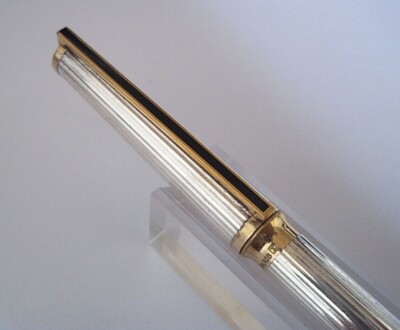 Ballpoint Pen S.T DUPONT MONTPARNASSE Silver Plated Parisian