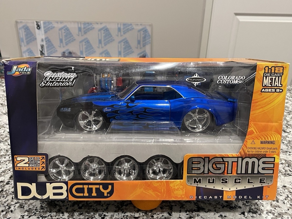 1:18 Jada Dub City Bigtime Muscle Model Kit '68 Camaro Blue With