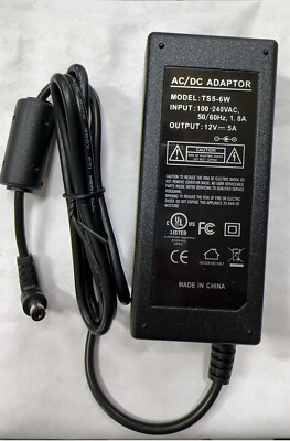 12V AC Adapter Replacement For XVR/DVR (12VDC 5A UL Listed) | eBay