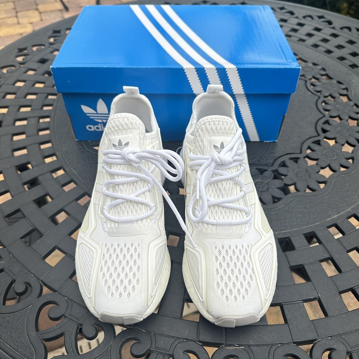 Adidas ZX 2K Boost J Cloud White Big Kid's Athletic Shoes FW1910