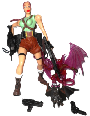 100% Complete ** Tomb Raider 1997 ToyBiz LARA CROFT Eidos video