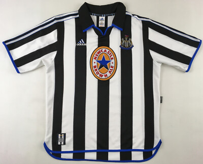 Newcastle United FC 1999/00 2000 Adidas vintage jersey shirt Brown