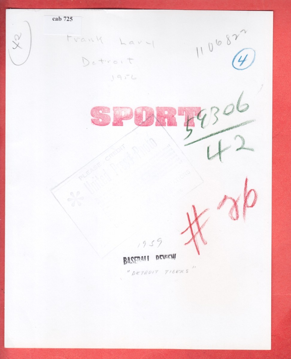 1956 DETROIT TIGERS TYPE 1 GLOSSY FRANK LARY | eBay