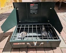 Coleman 3 Burner Powerhouse Duel Fuel Camp Stove 428-700 1999 wBox