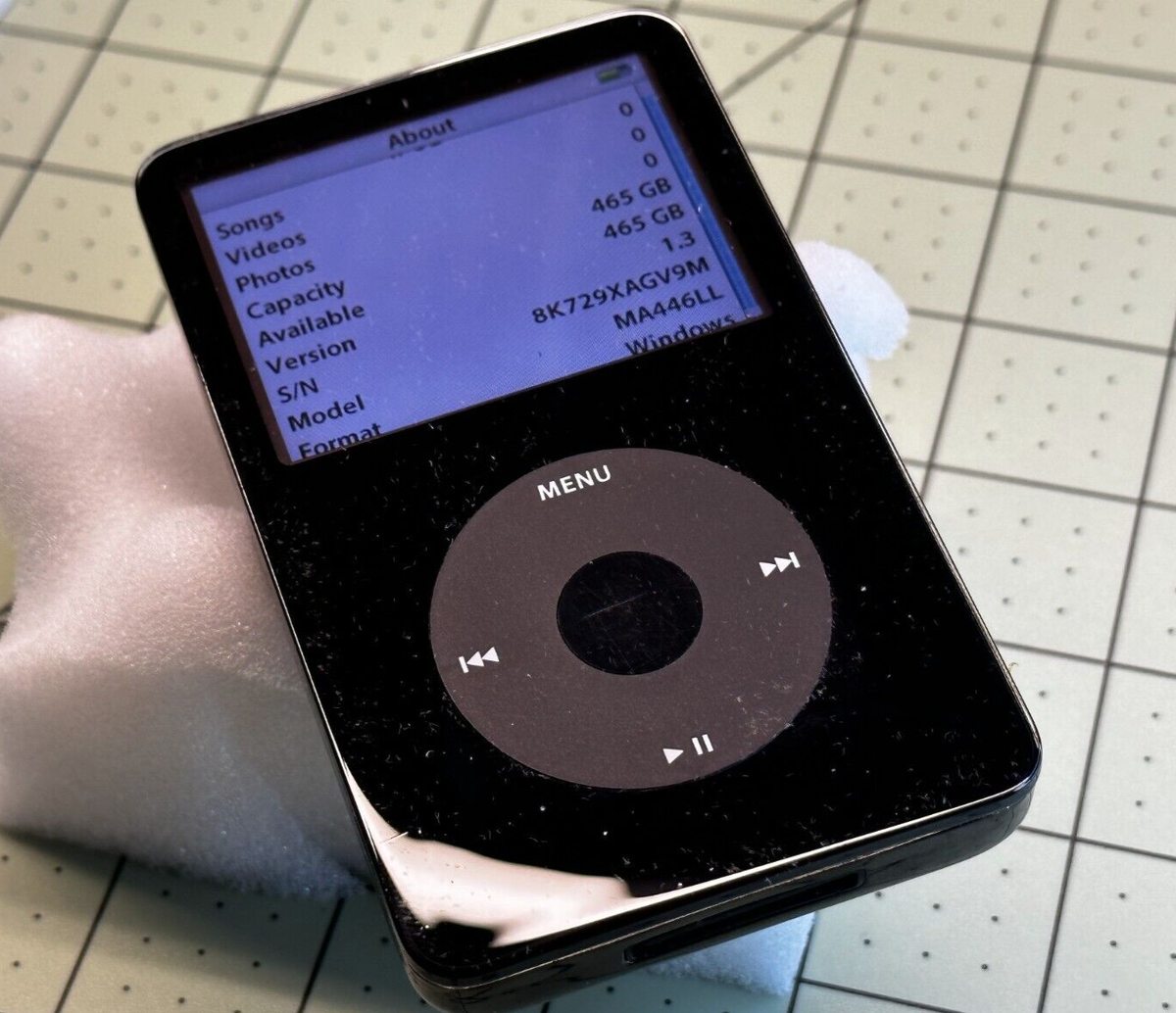 All Black 1TB iPod Video 5.5 Gen w/Wolfson DAC, 3000mah Battery