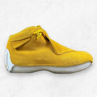 Nike Air Jordan 18 Retro Ochre Yellow Suede Men's 8.5 Sneakers