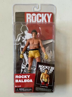 NECA ROCKY III Rocky Balboa Action Figure Gold Trunks Sylvester