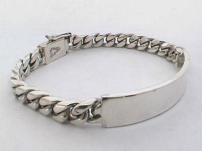 Taxco Mexico 925 Sterling Silver Chain ID Bracelets. 8