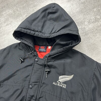 VTG NEW ZEALAND ALL BLACKS RUGBY CANTERBURY PUFFER JACKET SIZE M
