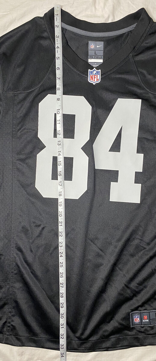 New NFL Nike Black Jersey On Field 84 Antonio Brown Raiders Men's
