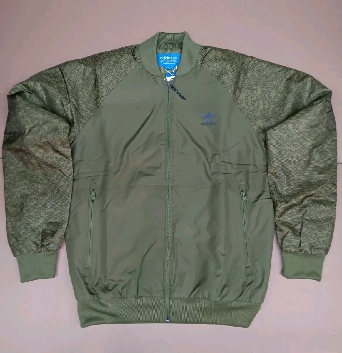 Adidas Sp Luxe Bomber Jacket Mens- Olive Cargo- US Size M- AY8418