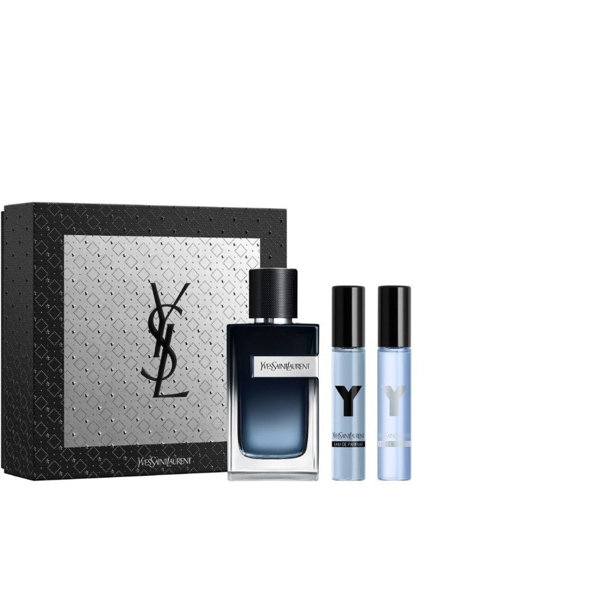 YSL Y MEN 3 PC GIFT SET - 3.4 OZ EDP + 0.33 OZ EDP + 0.33 OZ EDT