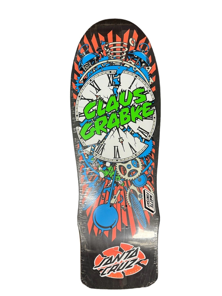 Claus Grabke Black exploding clock (reissue) Skateboard Deck SANTA