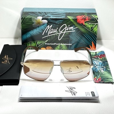 Maui Jim KEAWAWA aviator 620-16 Dual mirror Gold / silver Green