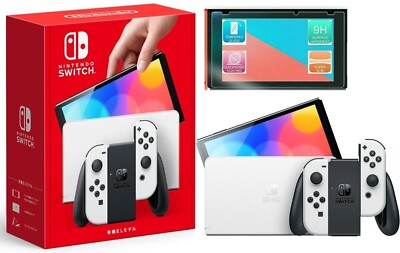 Nintendo Switch OLED 64GB WHITE Joy Cons Console + Screen