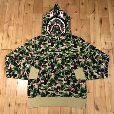 BAPE × ALIFE ABC camo Pullover shark hoodie A Bathing Ape Size M