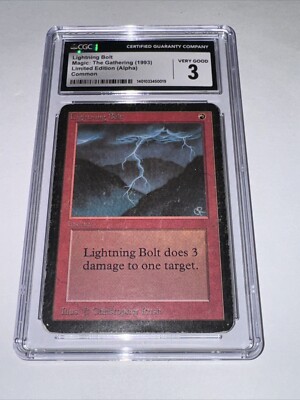 MTG Lightning bolt 稲妻 alpha α その2 MTG Lightning bolt 稲妻