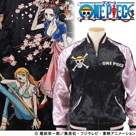 ONE PIECE × Switch Planning Nami & Robin Embroidered Sukajan