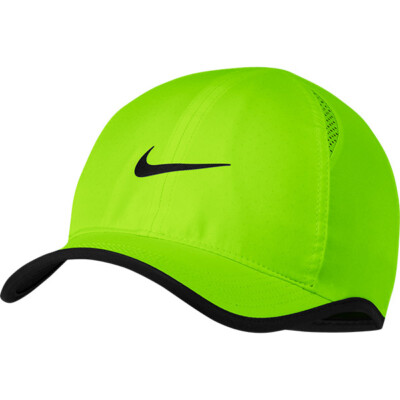 New NIKE Dri-Fit Feather Light Hat Cap Volt/Black 679421-703