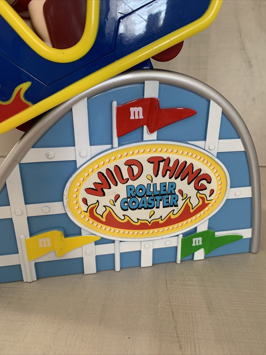 M&M's Candy Dispenser WILD THING Roller Coaster Green Red M&Ms