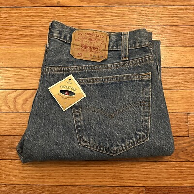 NWT Vintage 1989 Levi's 501 Blue Denim Jeans Size 36x30 Men Made