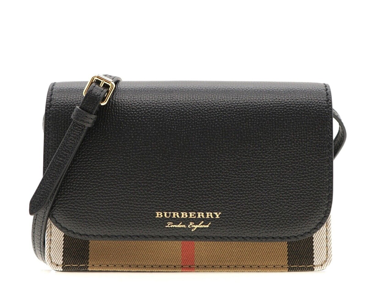 Burberry Crossbody Hampshire House Check Derby black 80628091 | eBay