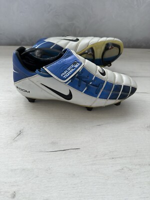 Nike Air Zoom Total 90 II SG White Blue Football Cleats Boots US13