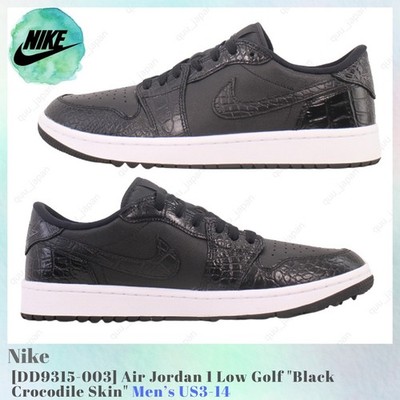 Nike Air Jordan 1 Low Golf Black Crocodile Skin DD9315-003 Men's