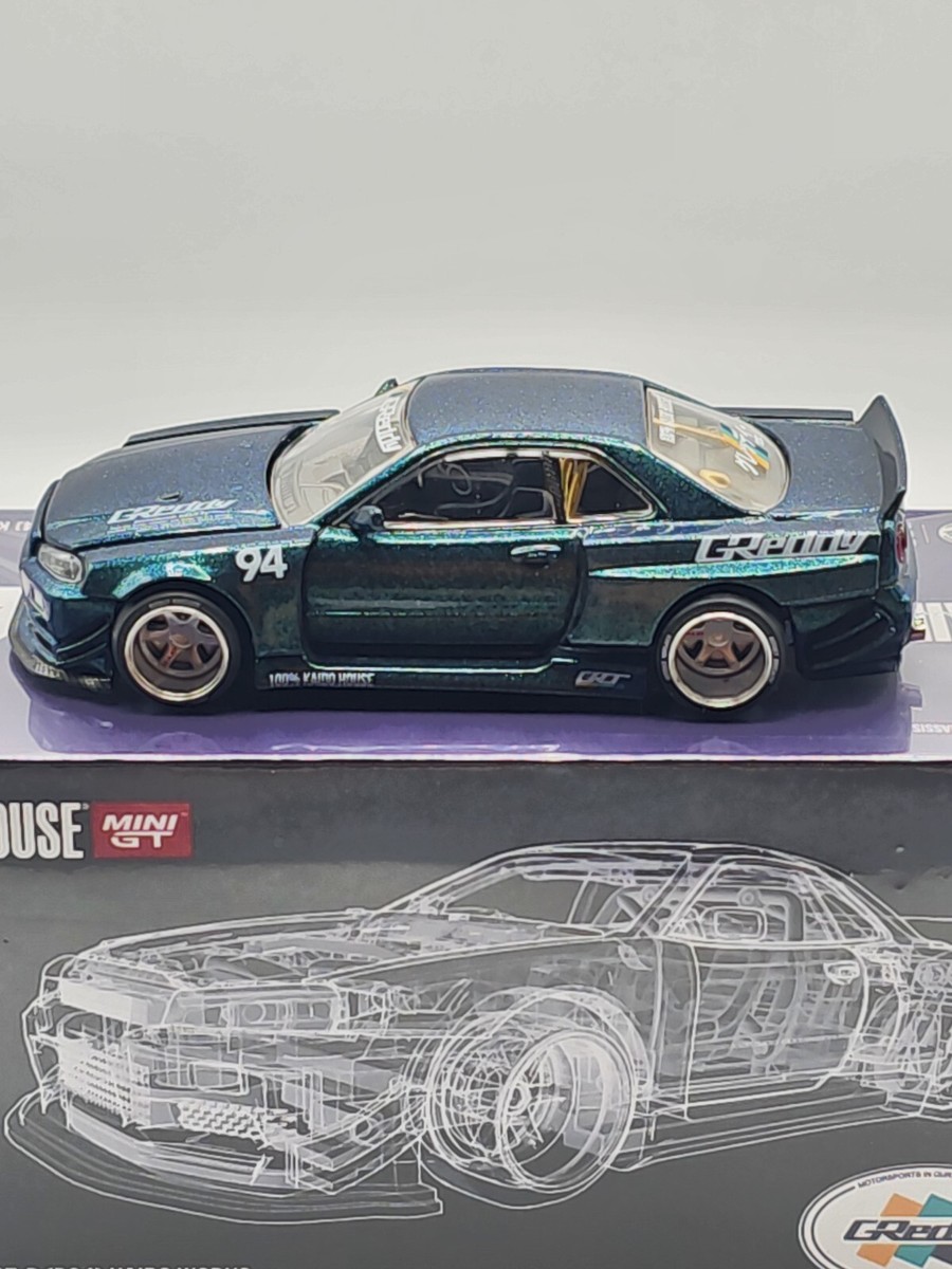 IN STOCK-Kaido House x Mini GT 1:64 Nissan Skyline GT-R (R34