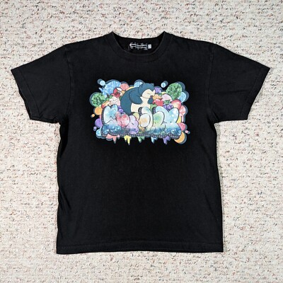 Pokemon Center Shibuya T-Shirt Snorlax Graffiti Black Tee Size