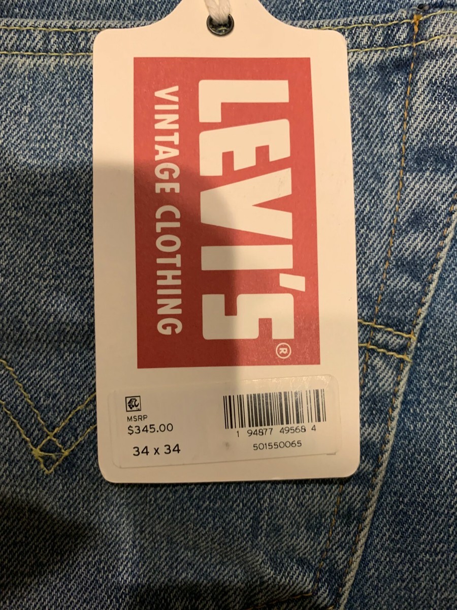 Levi's LVC 1955 501 XX Selvedge Jeans Men's 34X34 NWT RT$345 0065