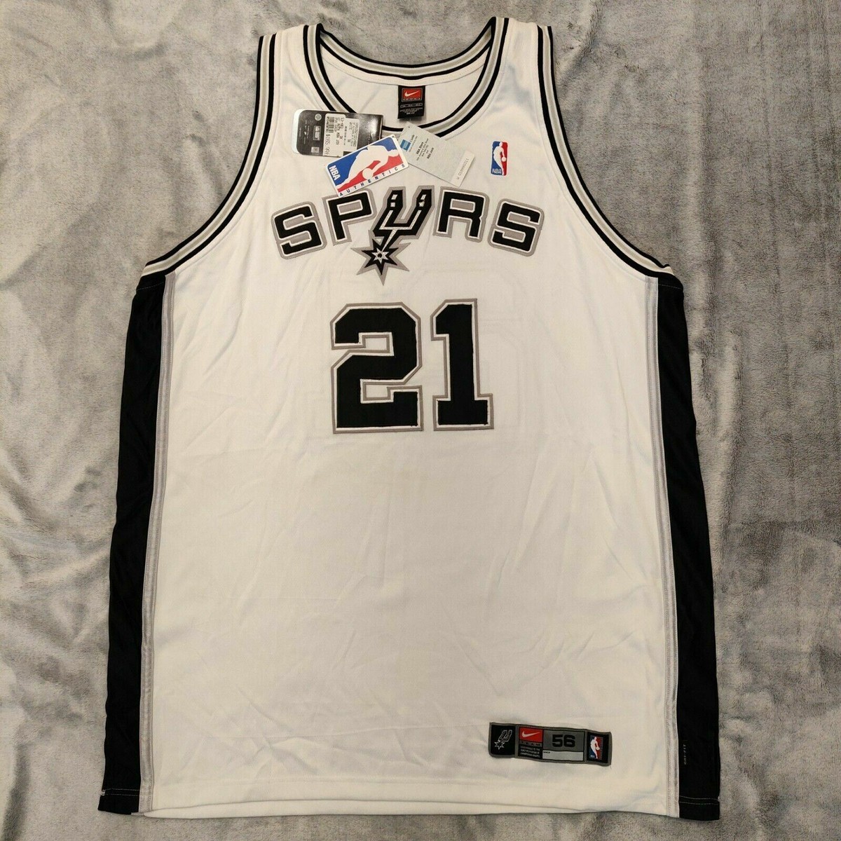 NWT New Nike Tim Duncan 21 Spurs Stitched White Jersey NBA