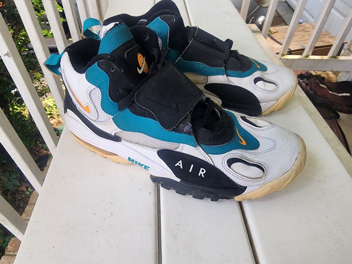 Nike Air Max Speed Turf 525225-100 White Teal Yellow Sneaker Shoes