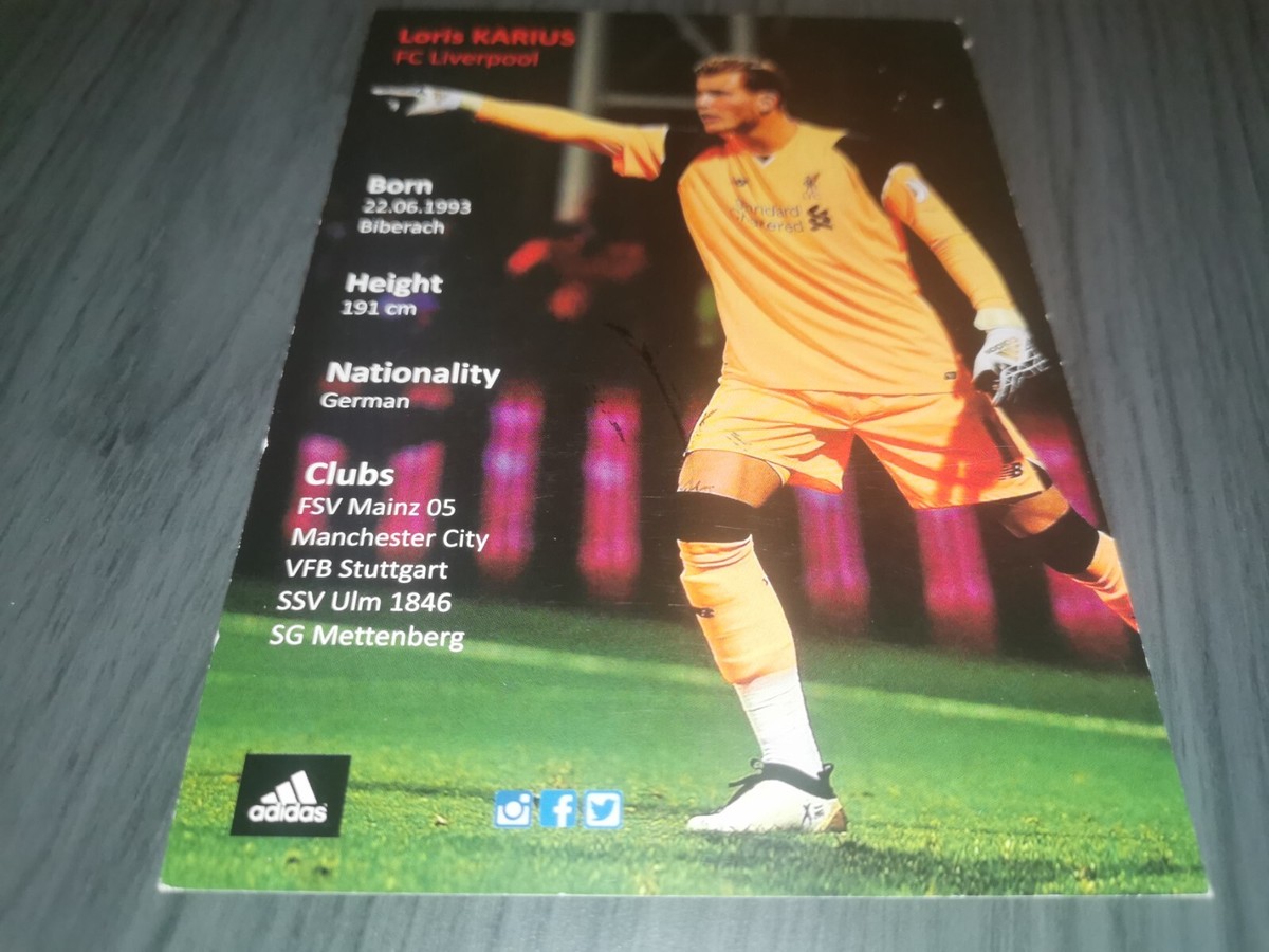 Loris Karius hand signed Liverpool fc Club autograph card | eBay UK