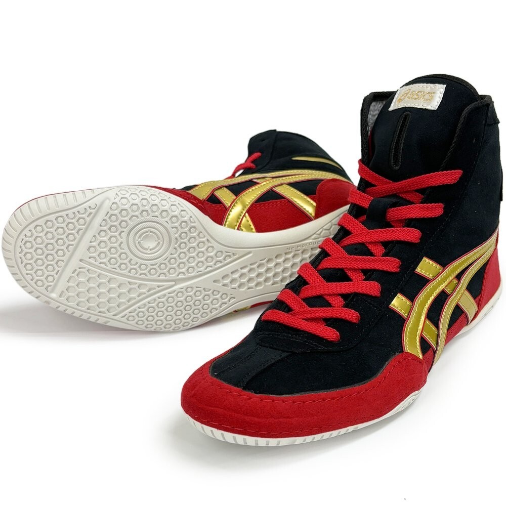 ASICS Wrestling Shoes 1083A001 Black x gold red Successor to ASICS