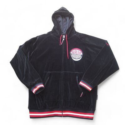 Platinum FUBU x Harlem Globetrotters Velour Velvet Vintage Zip-up
