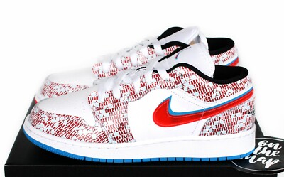 Nike Air Jordan 1 Low SE Take Flight White Blue Red GS UK 3 4 5 6