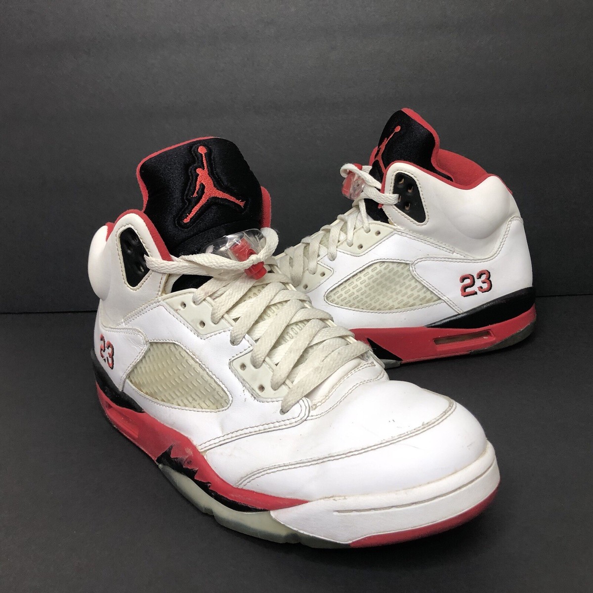 Nike Air Jordan 5 Retro Fire Red Black Tongue 2013 (136027-120