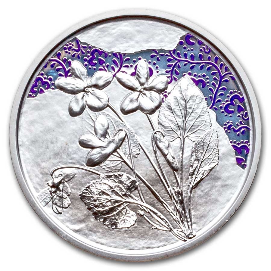 2024 Austria Proof Silver €10 Language of Flowers (Violet) | eBay